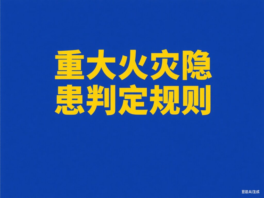 重大火灾隐患判定规则